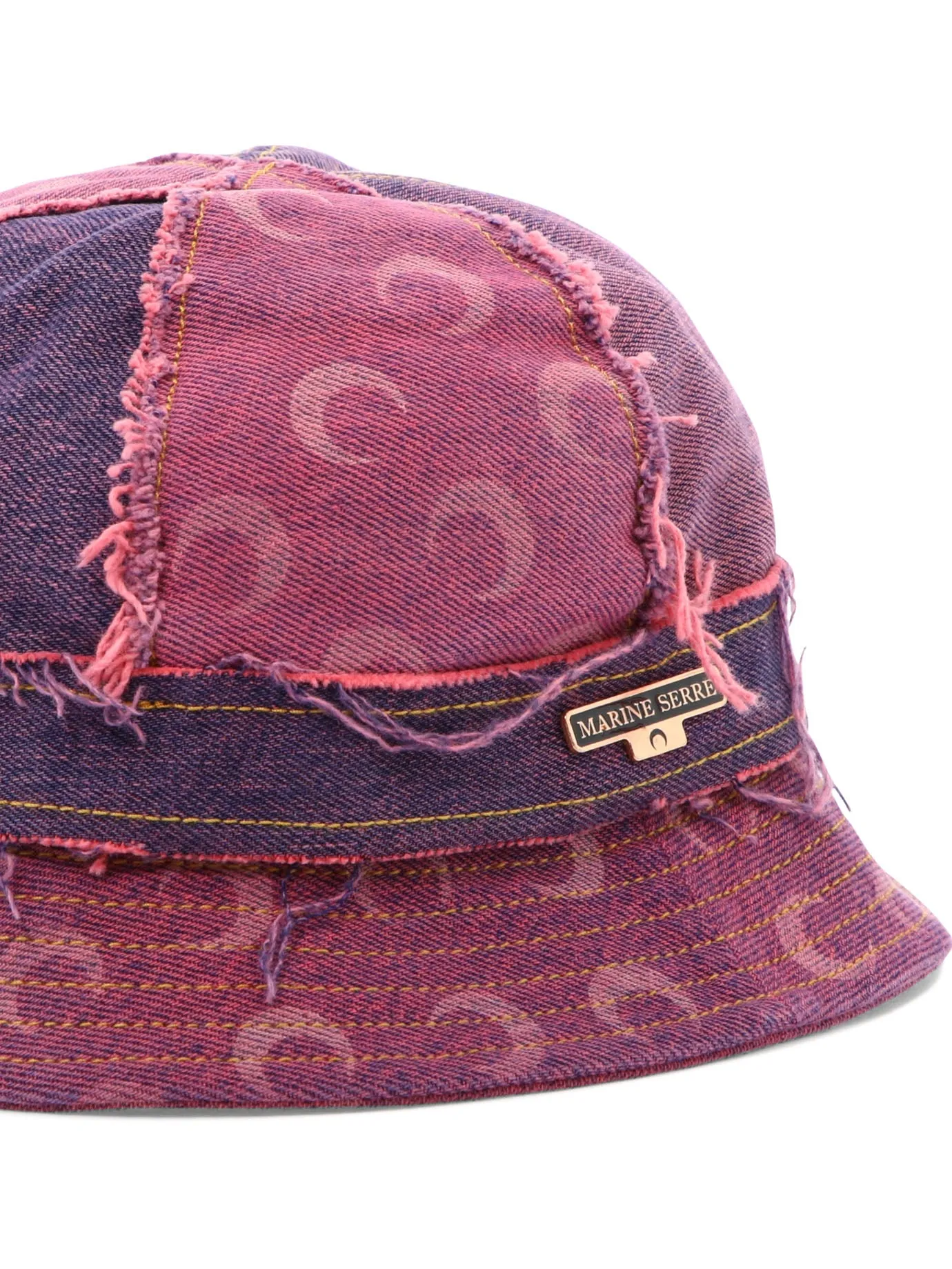 Marine Serre Distressed Raw-Edge Detailed Bucket Hat