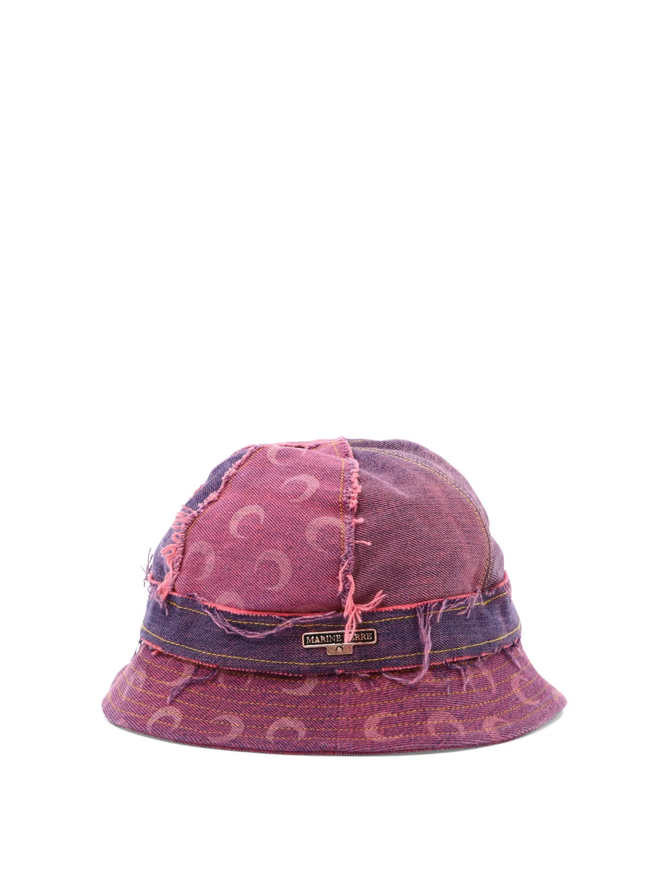 Marine Serre Distressed Raw-Edge Detailed Bucket Hat