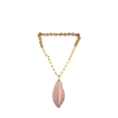 Marni Leaf Pendant Chain Necklace