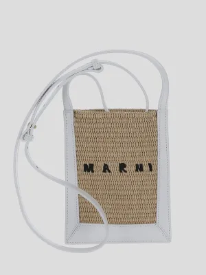 Marni Logo Embroidered Top Handle Phone Case