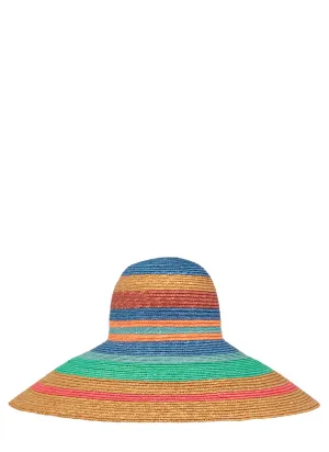 Missoni Mare Stripe-Print Wide Brim Sun Hat