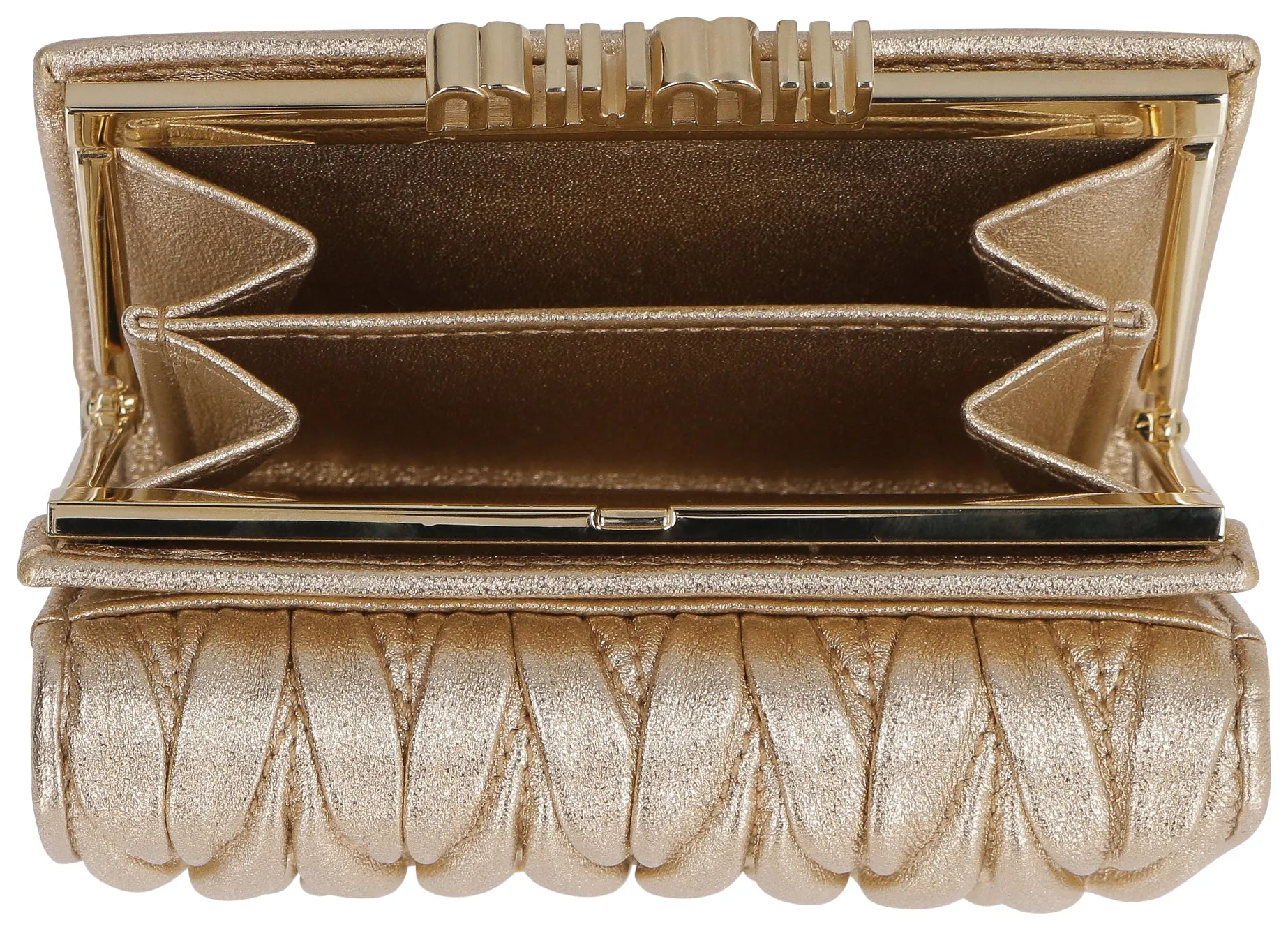 Miu Miu Matelass Logo Plaque Wallet