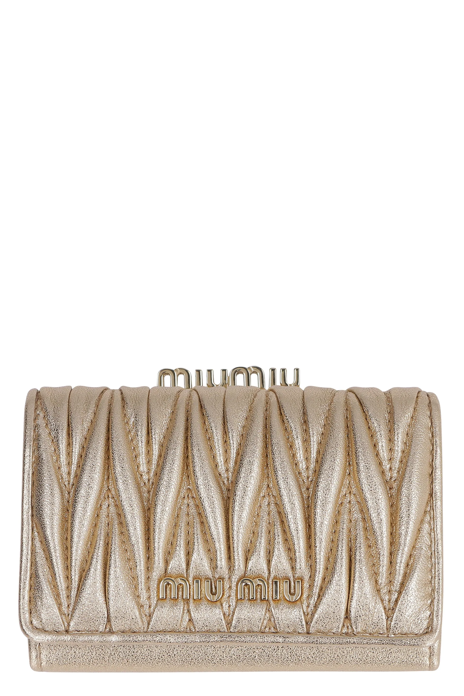 Miu Miu Matelass Logo Plaque Wallet