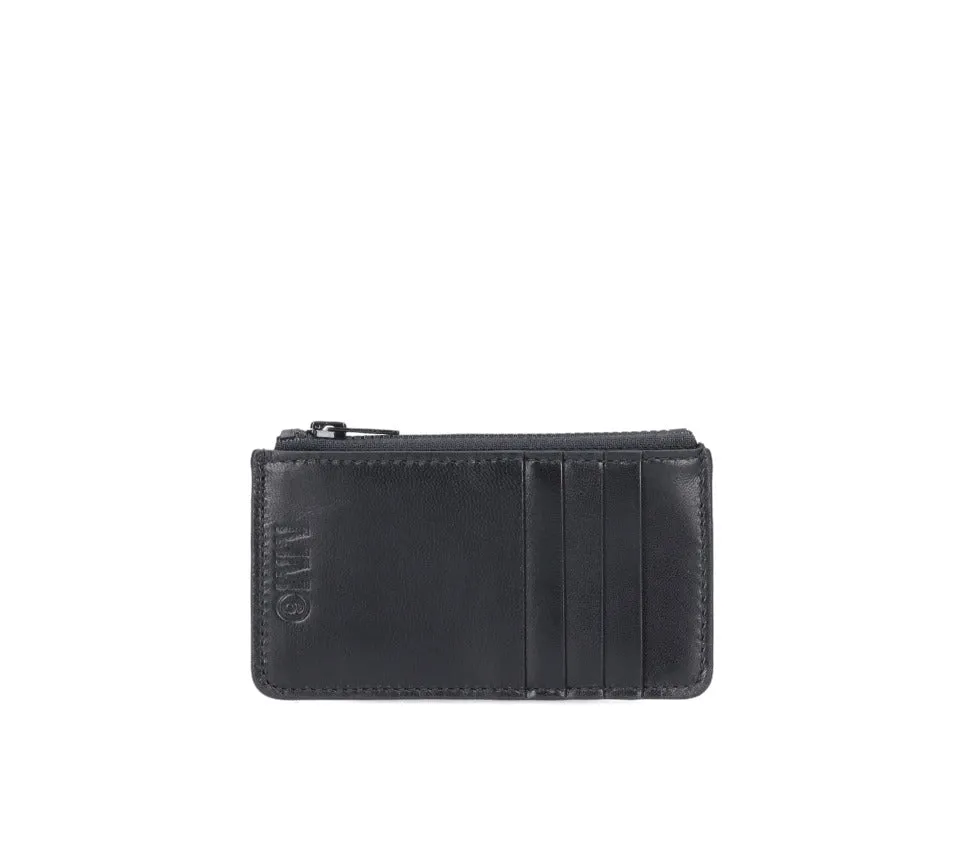 MM6 Maison Margiela Logo Embossed Zipped Wallet