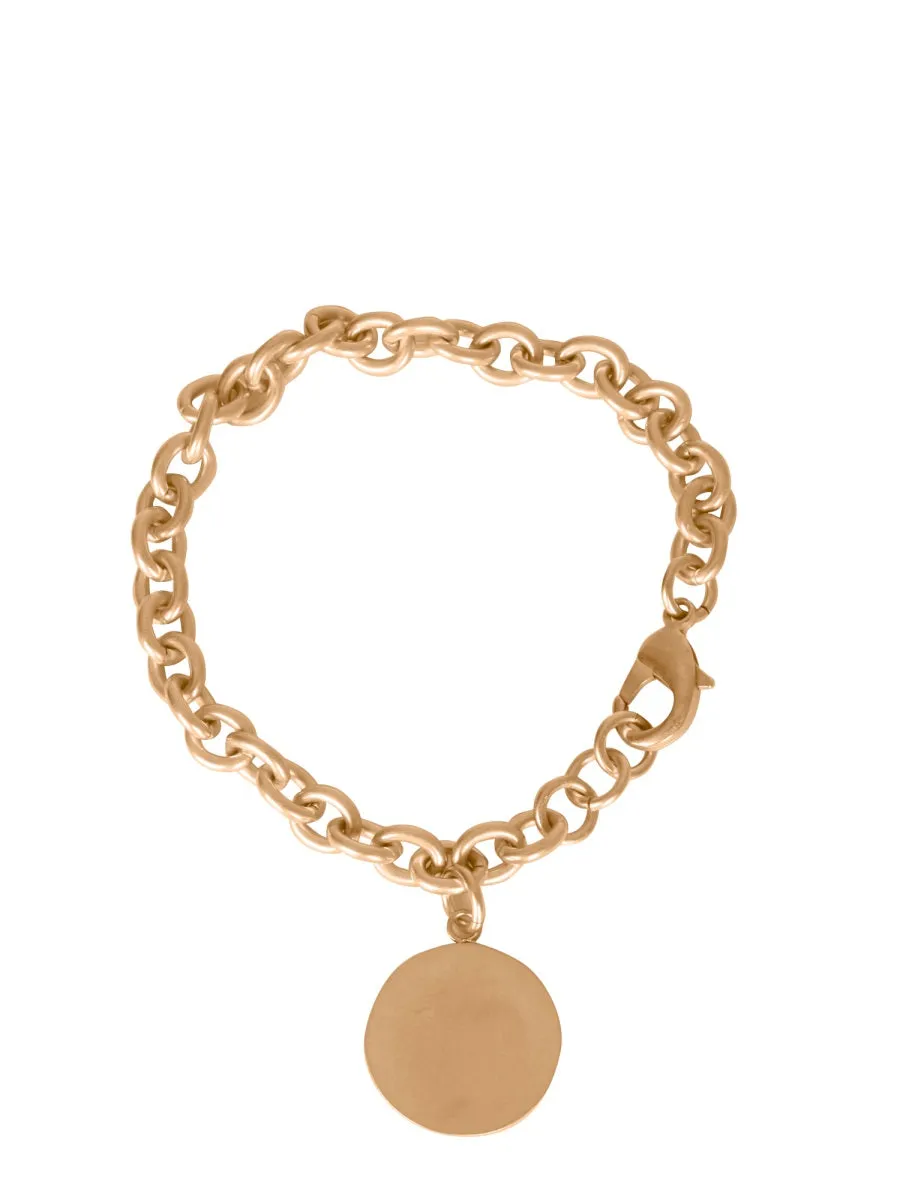 MM6 Maison Margiela Logo Plaque Chained Bracelet