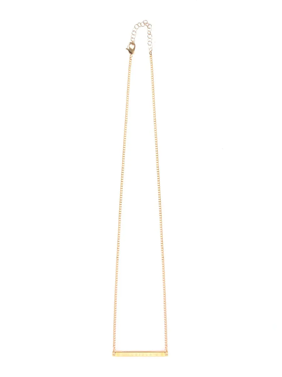 MM6 Maison Margiela Logo Plaque Chained Necklace