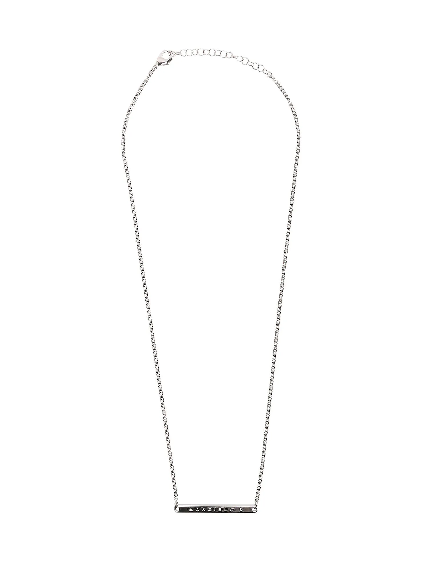 MM6 Maison Margiela Logo Plaque Chained Necklace