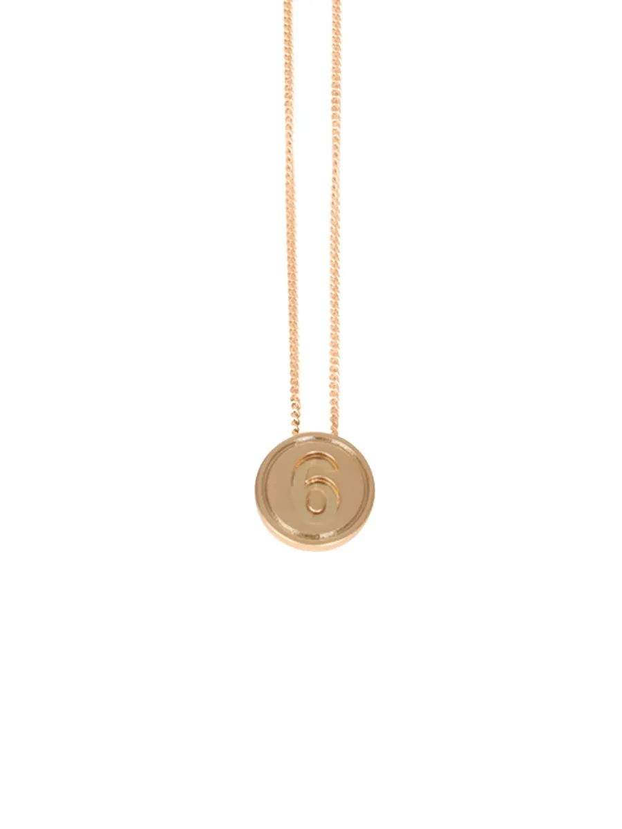 MM6 Maison Margiela Logo Plaque Necklace