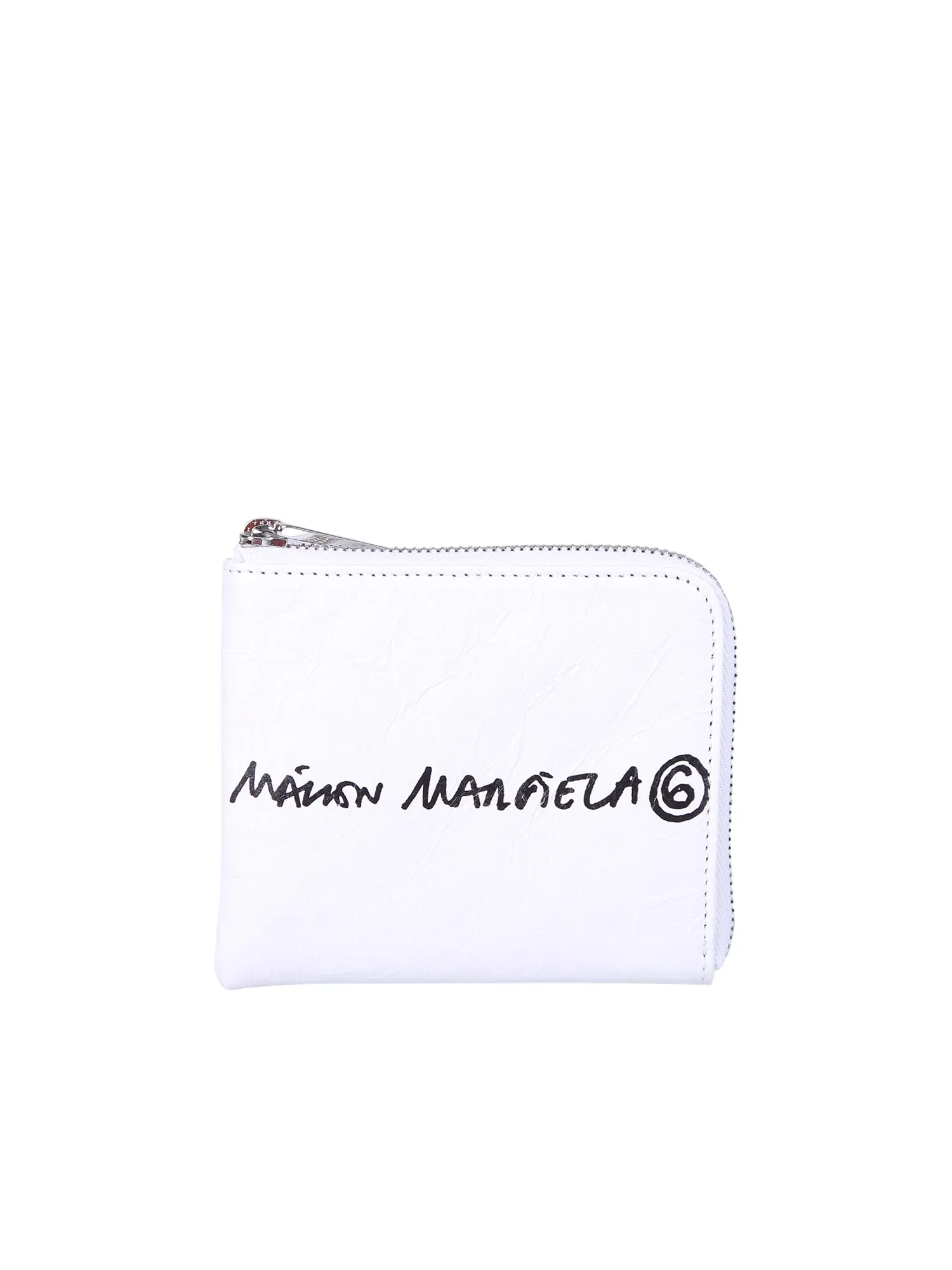 MM6 Maison Margiela Logo Zipped Wallet