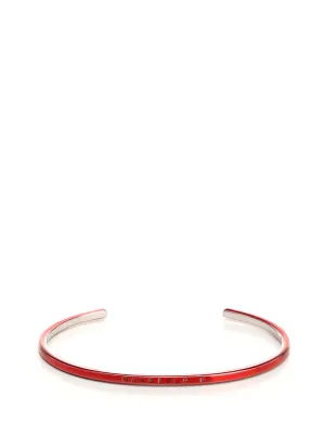 MM6 Maison Margiela Slip-On Logo Engraved Bracelet