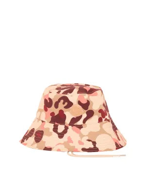 Moncler Allover Printed Logo Patch Bucker Hat