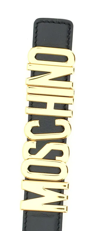 Moschino Lettering Logo Chain Detailed Belt