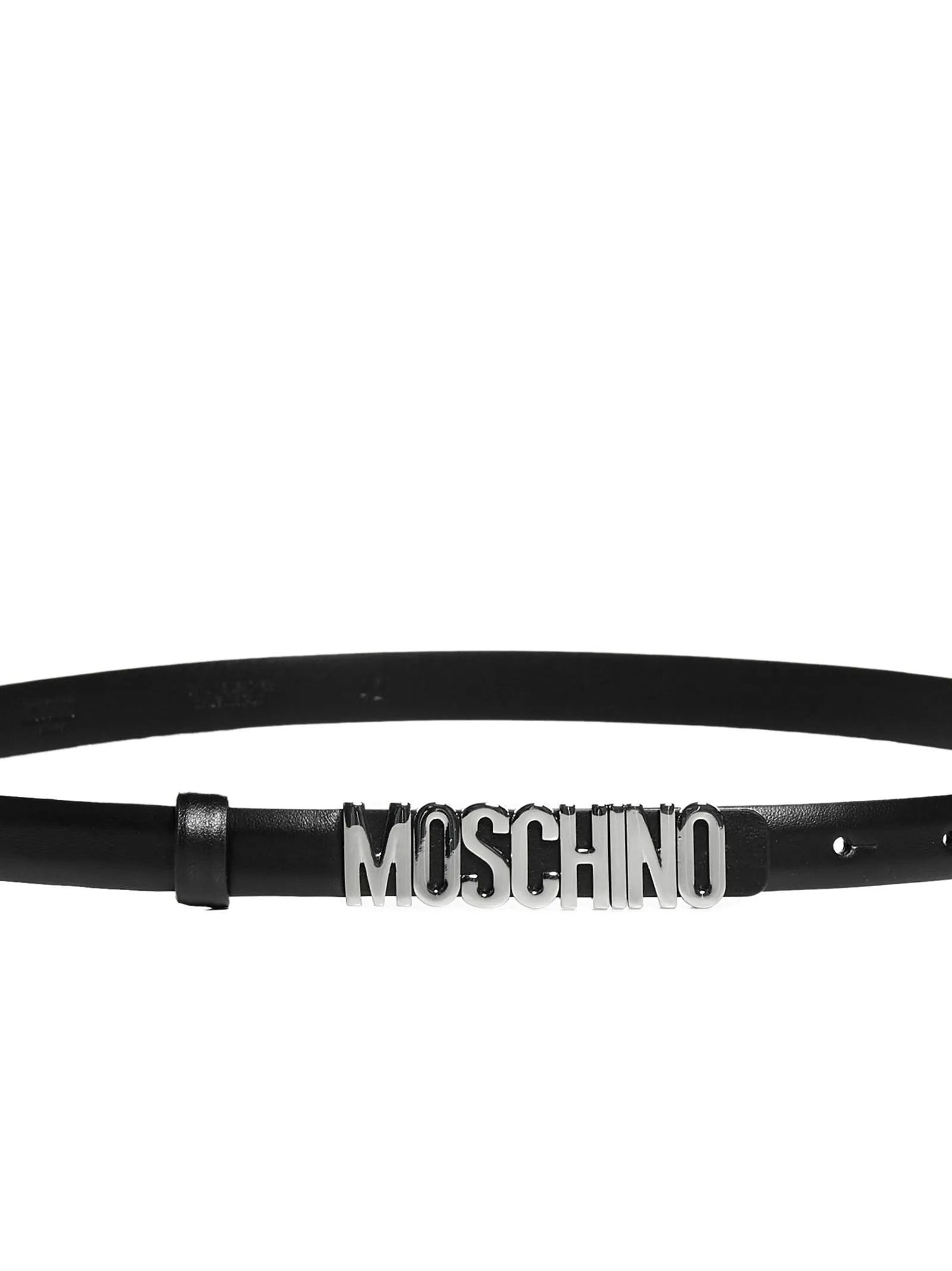 Moschino Logo Lettering Buckle Belt