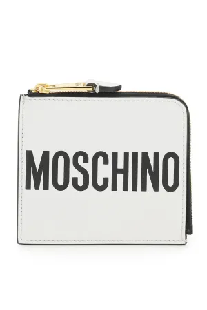 Moschino Logo Print Zipped Wallet