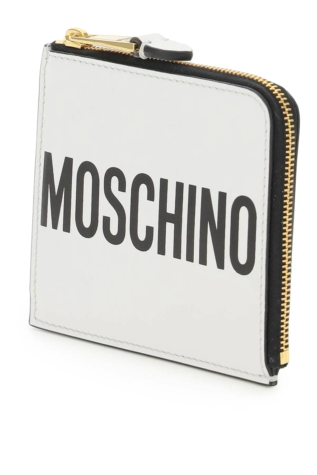 Moschino Logo Print Zipped Wallet