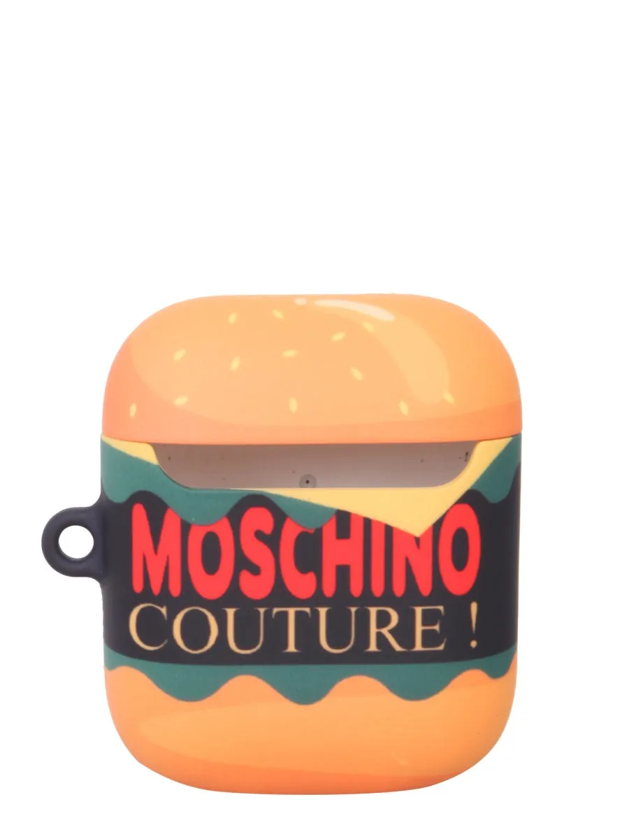 Moschino Logo Printed AirPods Case