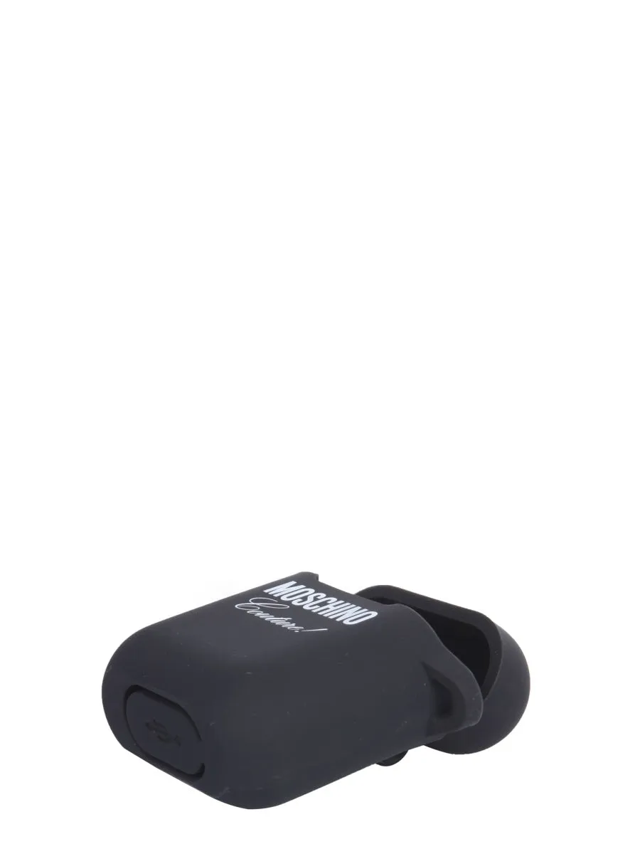 Moschino Logo Printed AirPods Case