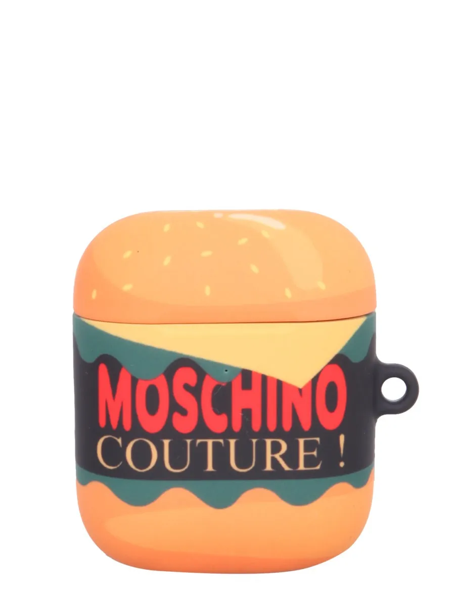 Moschino Logo Printed AirPods Case