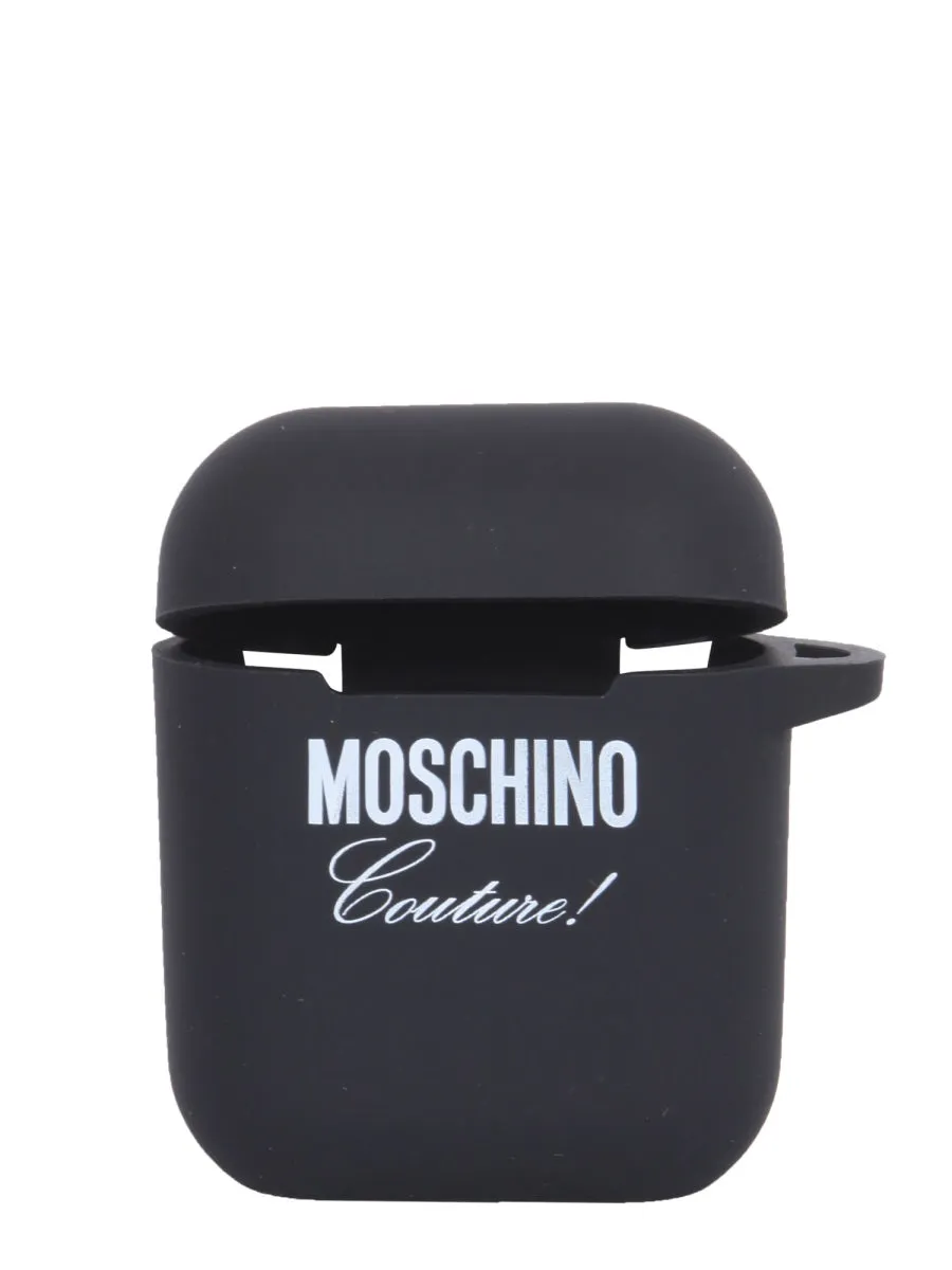 Moschino Logo Printed AirPods Case