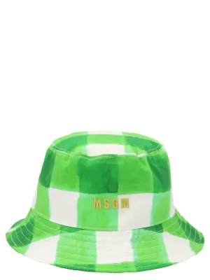 MSGM Check Printed Bucket Hat