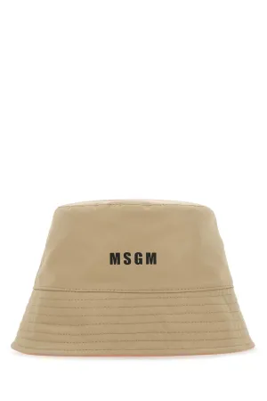 MSGM Logo Print Reversible Bucket Hat