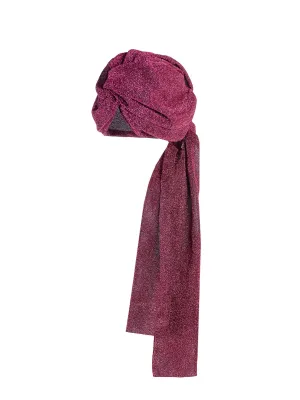 Osree Metallic Effect Twist Detailed Turban Hat