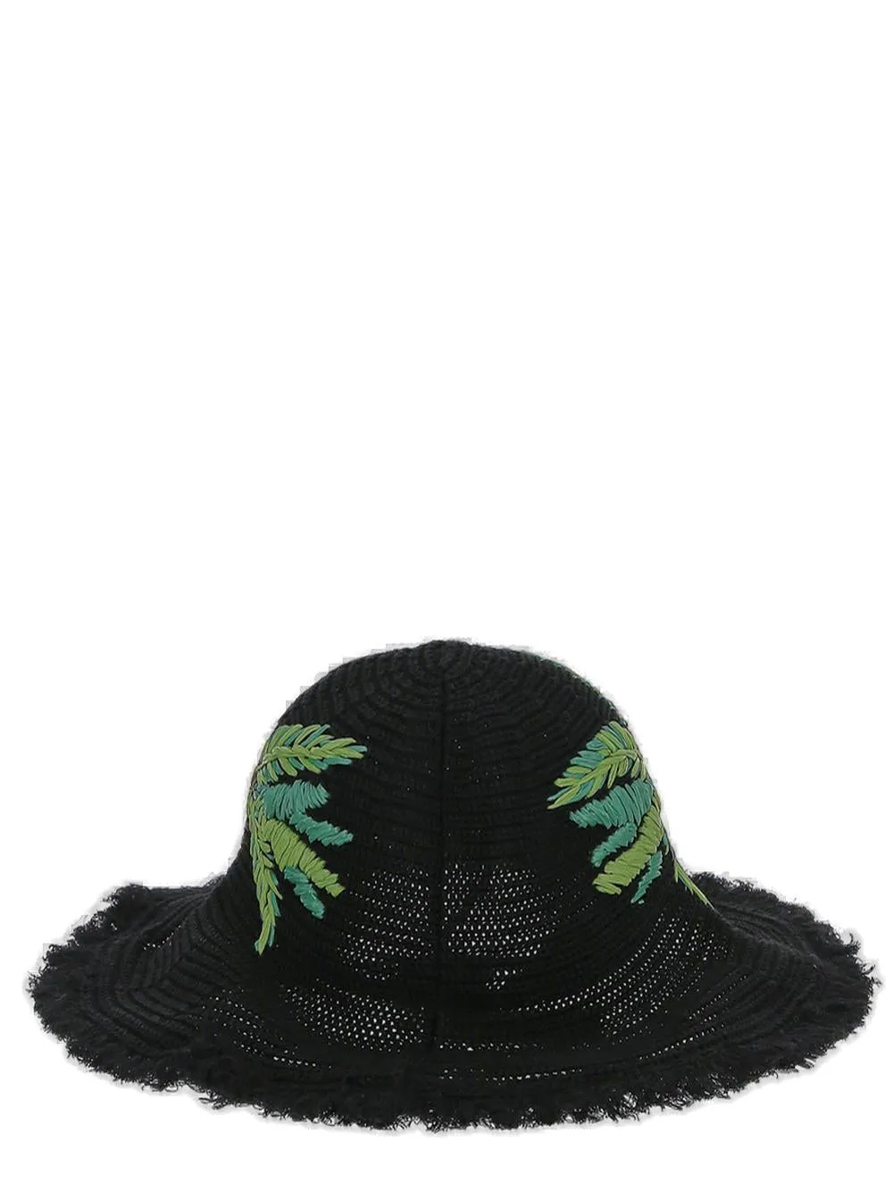 Palm Angels Fringed Edge Woven Hat