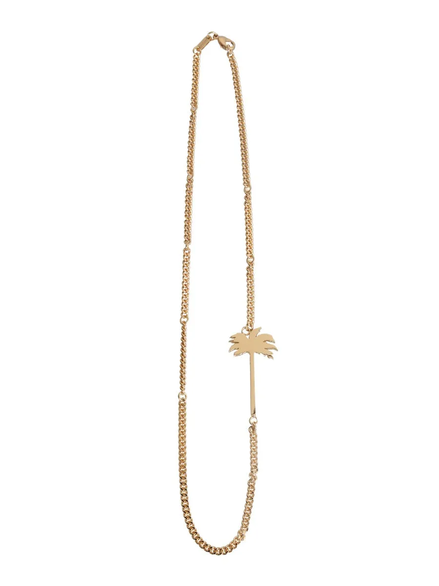 Palm Angels Palm Pendant Chainlink Necklace