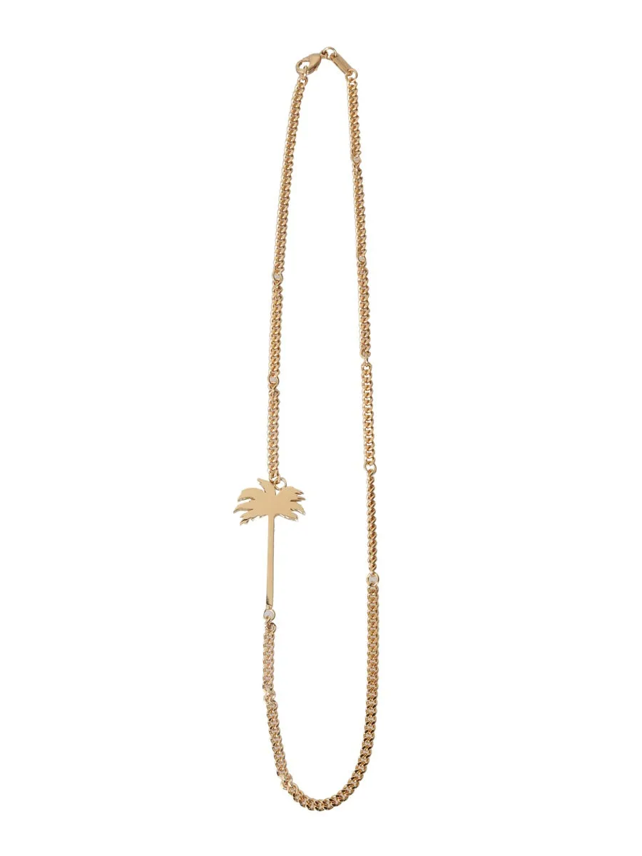 Palm Angels Palm Pendant Chainlink Necklace