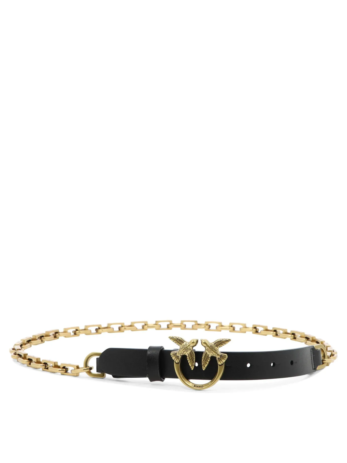 Pinko Logo Detailed Love Day Chain Belt