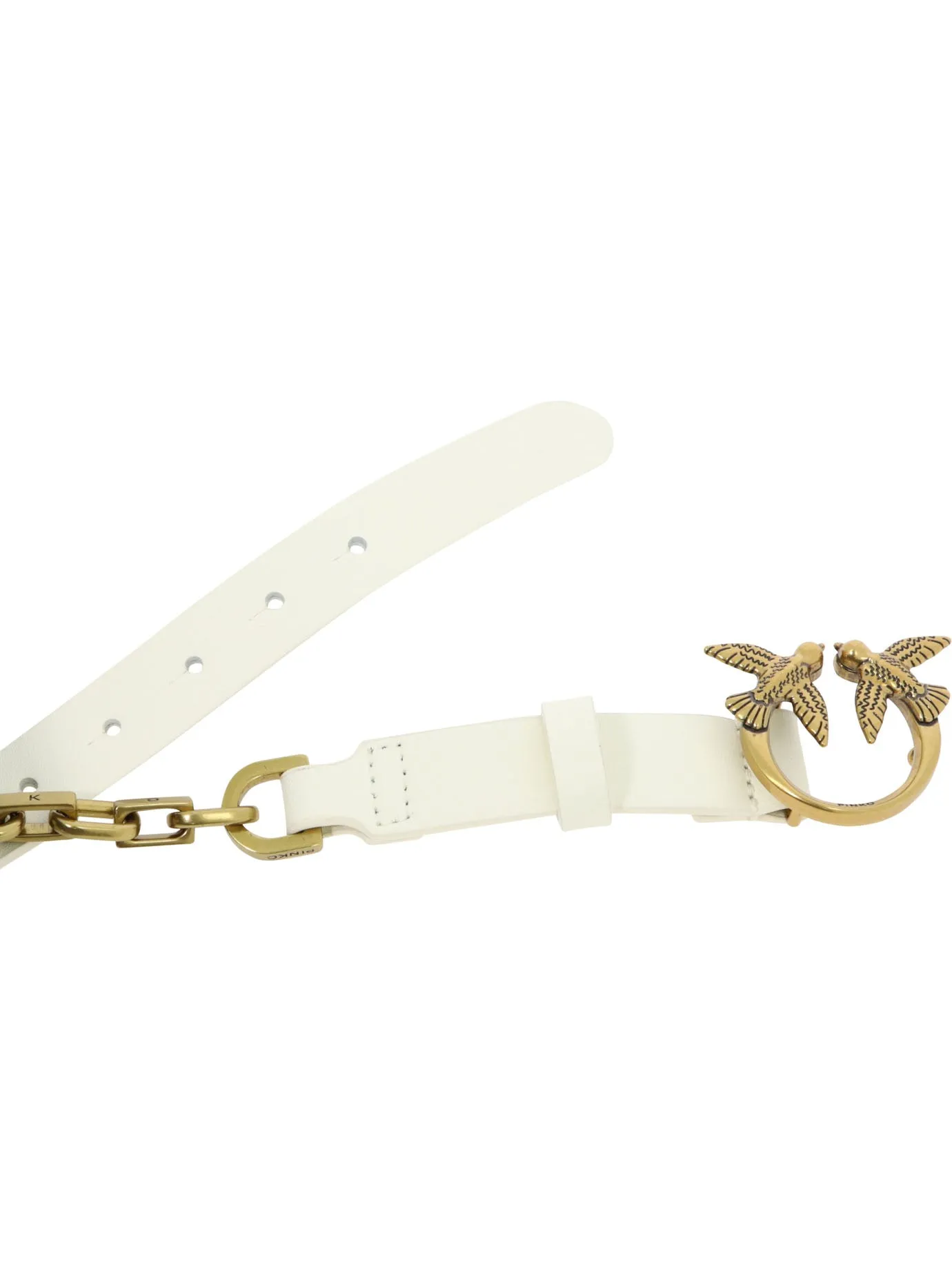 Pinko Logo Detailed Love Day Chain Belt