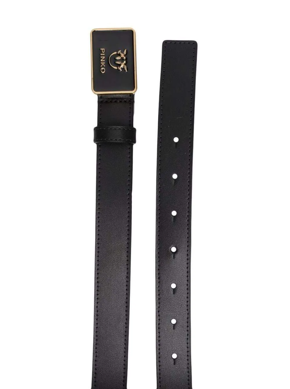 Pinko Logo Enamelled Buckle Belt