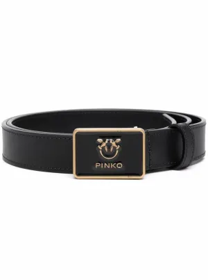 Pinko Logo Enamelled Buckle Belt