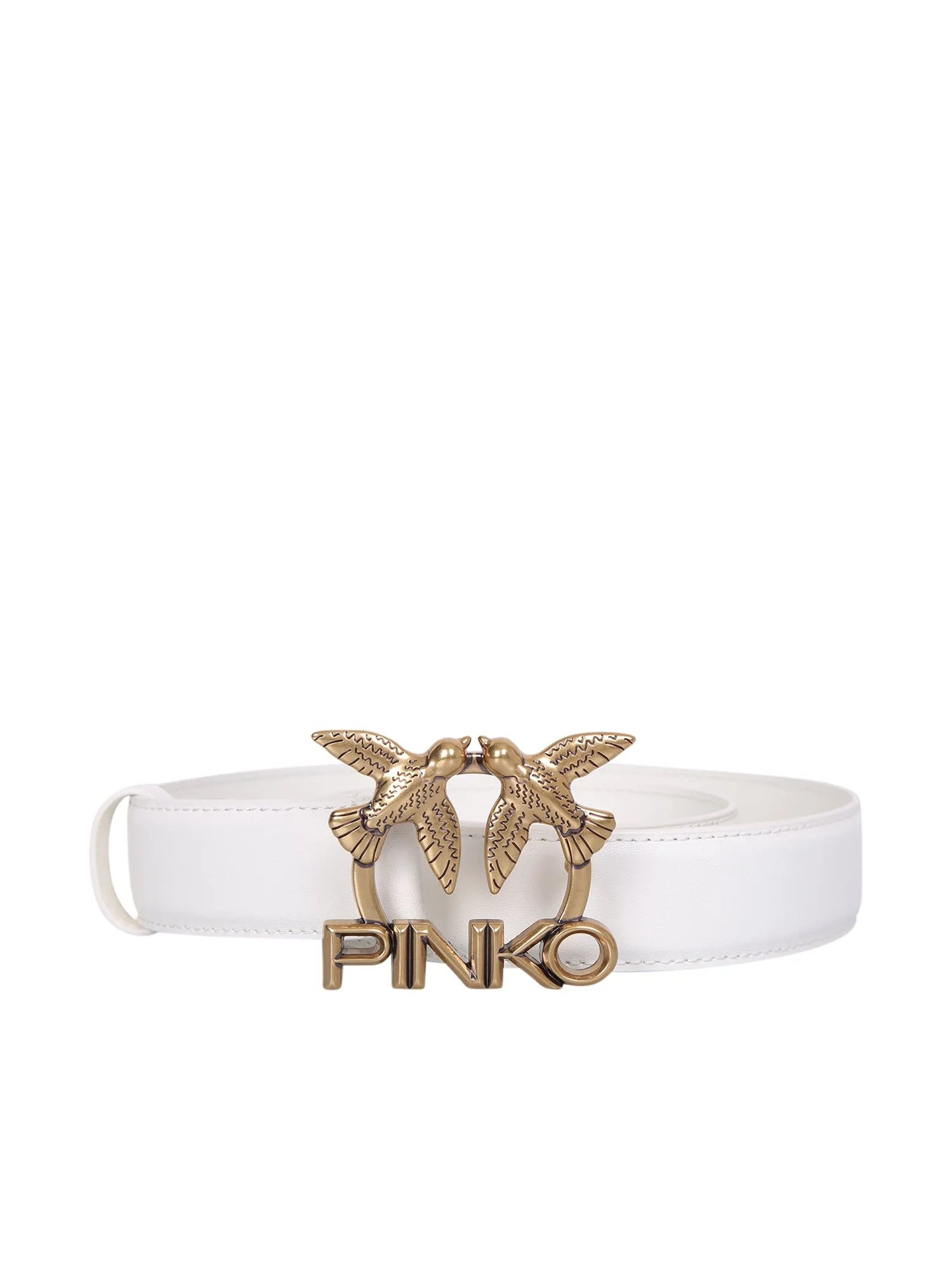 Pinko Love Birds Logo Plaque Belt