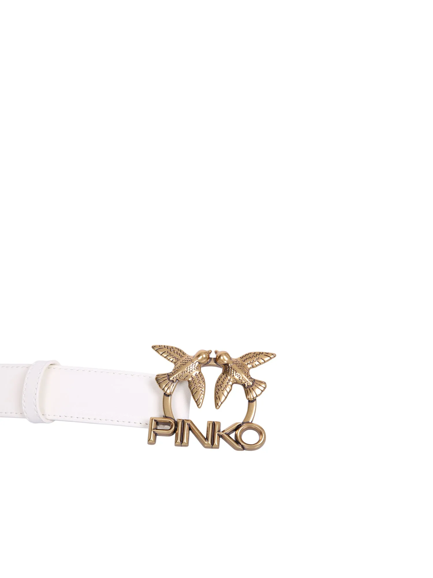 Pinko Love Birds Logo Plaque Belt