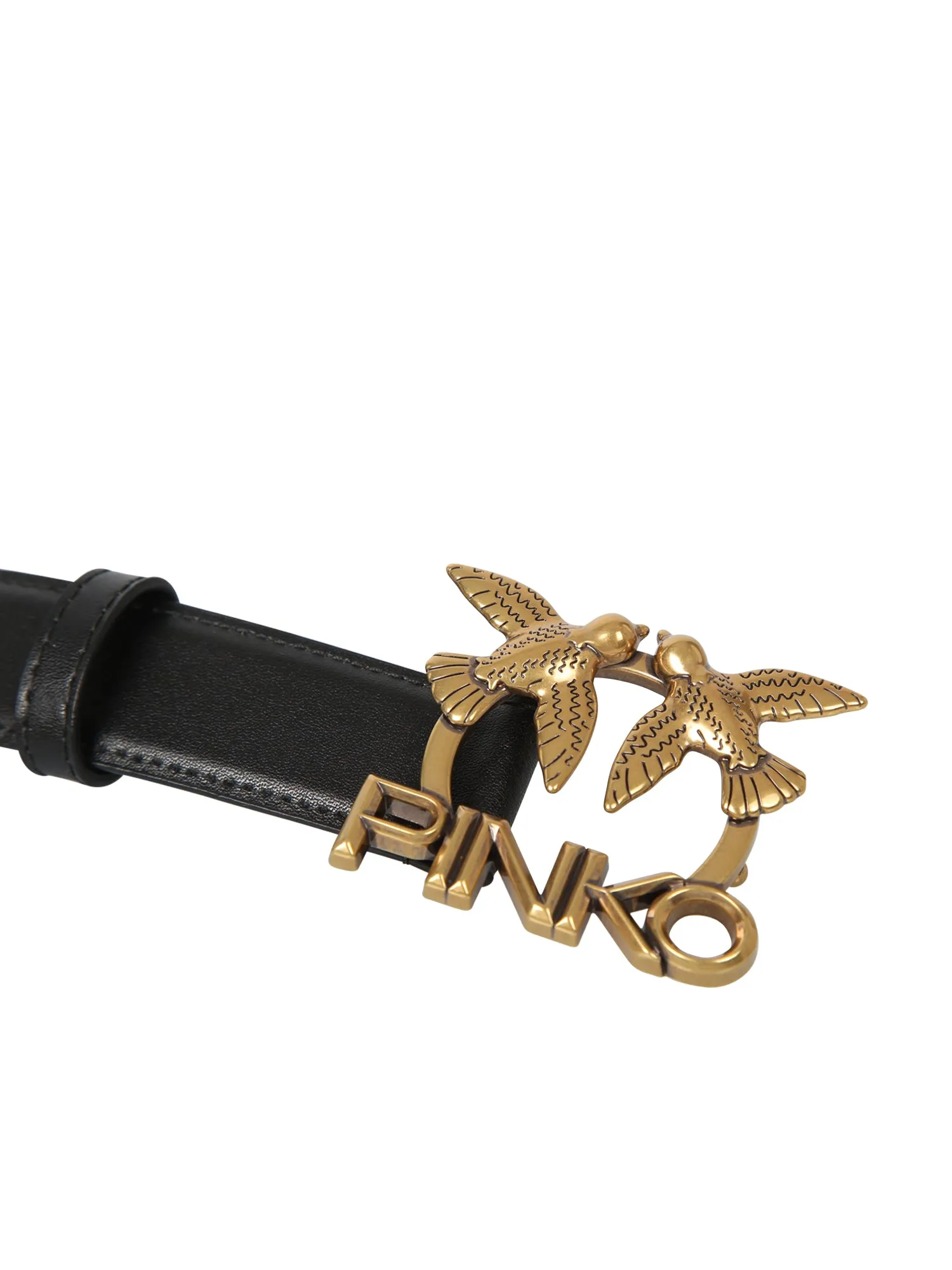 Pinko Love Birds Logo Plaque Belt