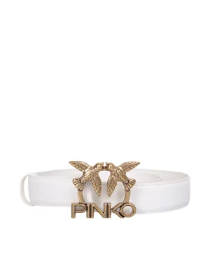 Pinko Love Birds Logo Plaque Belt