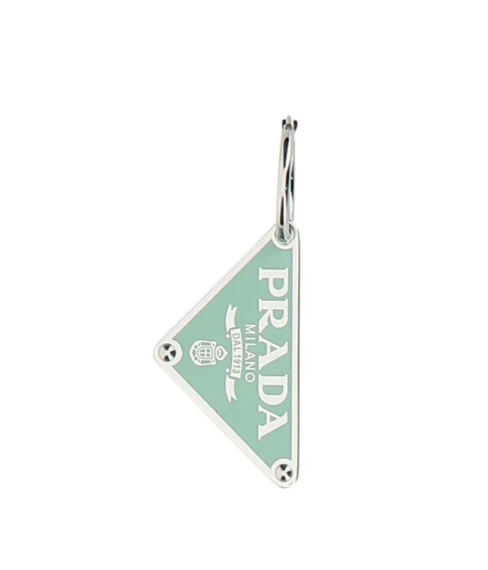 Prada Logo Plaque Single Earring
