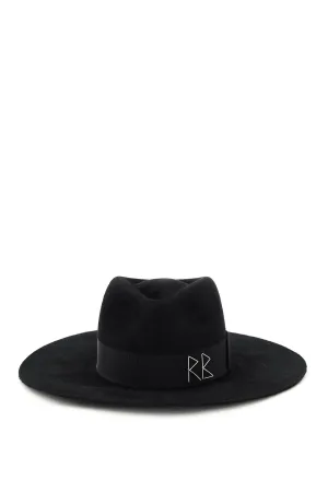 Ruslan Baginskiy Crystal And Pearl Strap Fedora Hat