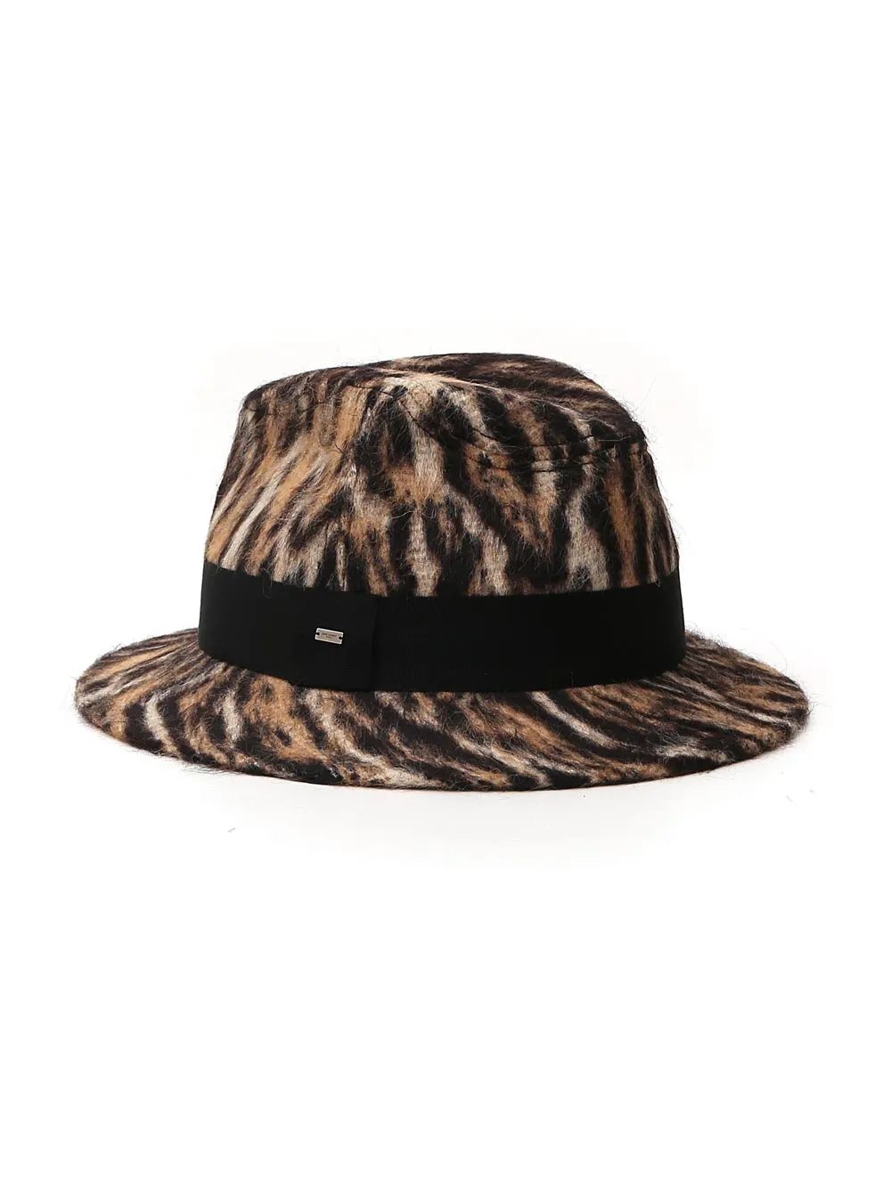 Saint Laurent Animal Print Fedora Hat