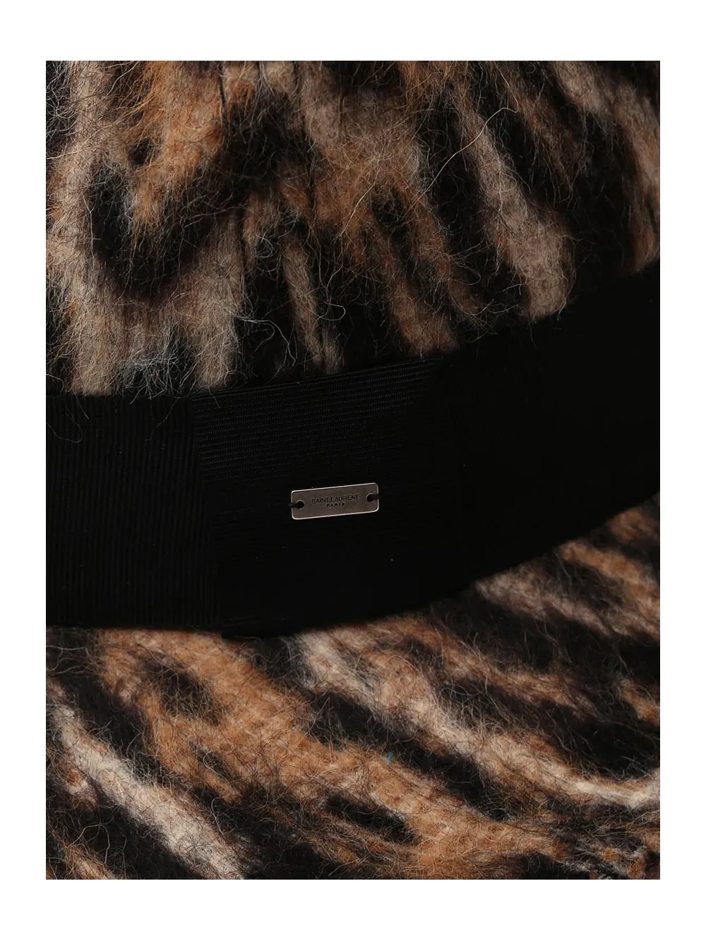 Saint Laurent Animal Print Fedora Hat