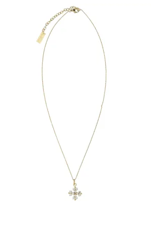 Saint Laurent Crystal-Embellished Cross Pendant Necklace