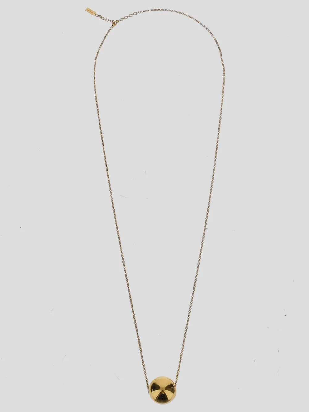 Saint Laurent Large Sphere Logo Plaque Necklace
