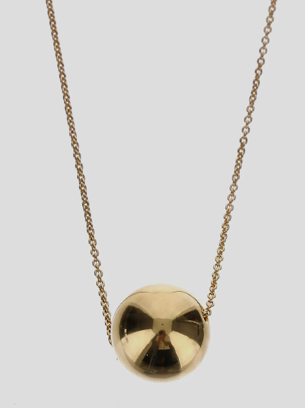 Saint Laurent Large Sphere Logo Plaque Necklace