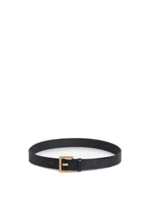 Saint Laurent Logo Engraved Belt