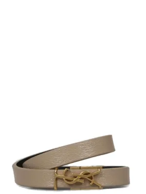 Saint Laurent Logo Plaque Double Wrap Bracelet