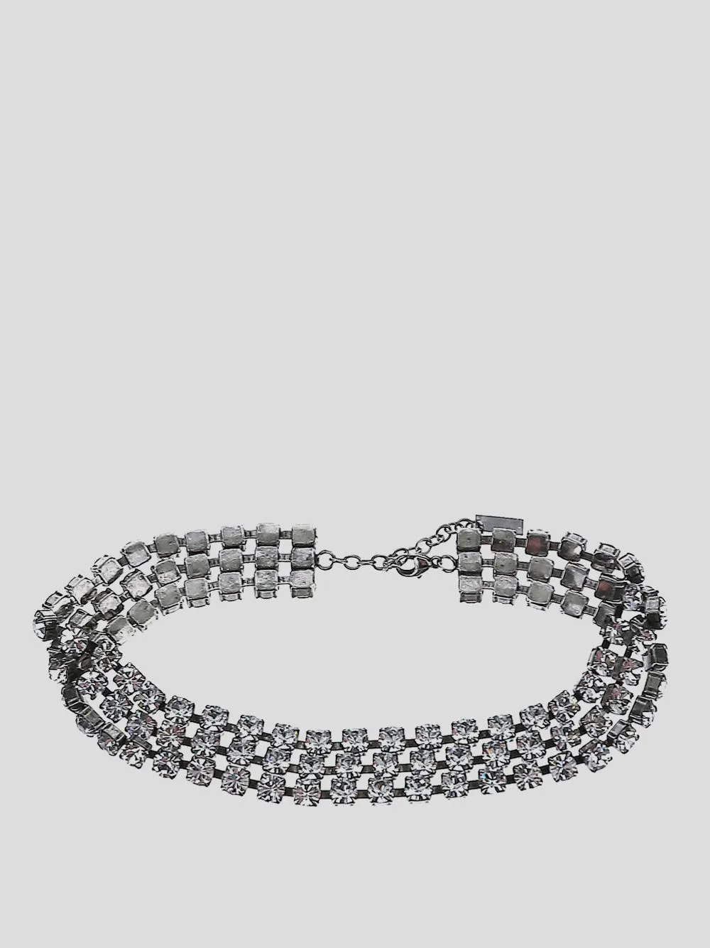 Saint Laurent Logo Plaque Embellished Necklace