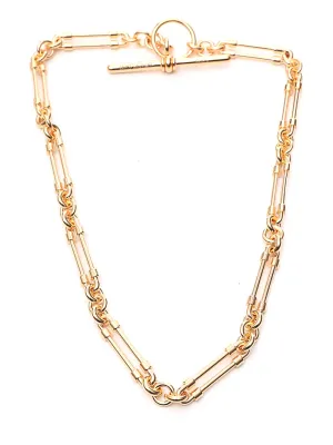 Saint Laurent T-Bar Bolt Detailed Necklace