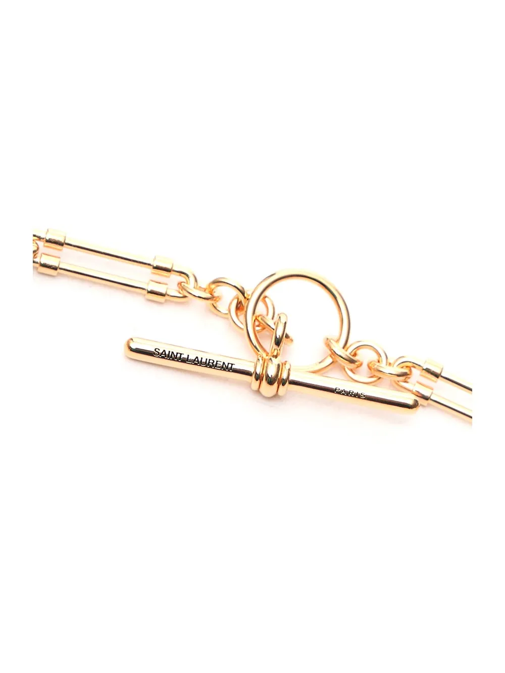Saint Laurent T-Bar Bolt Detailed Necklace