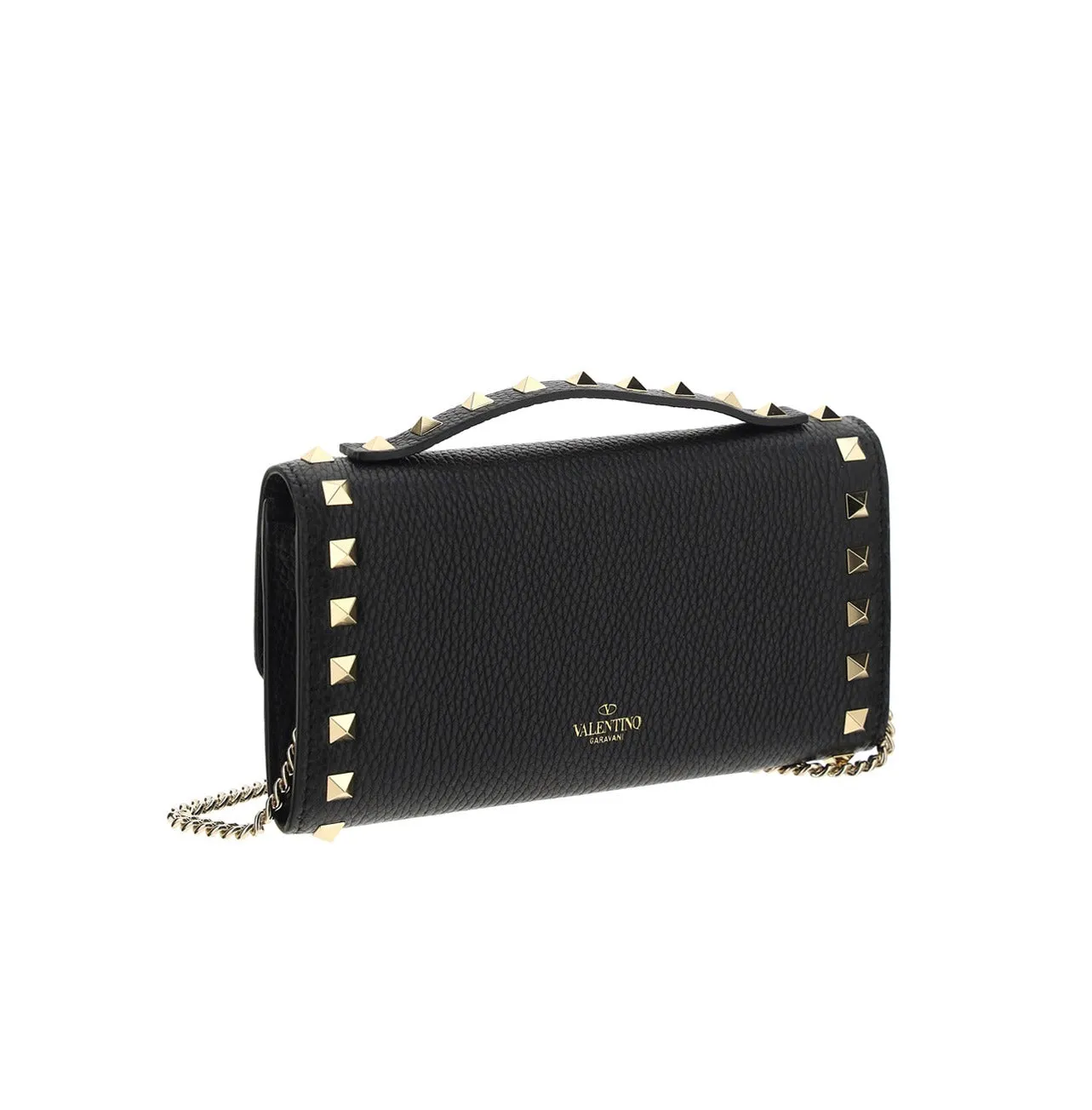 Valentino Garavani Rockstud Logo Detailed Wallet